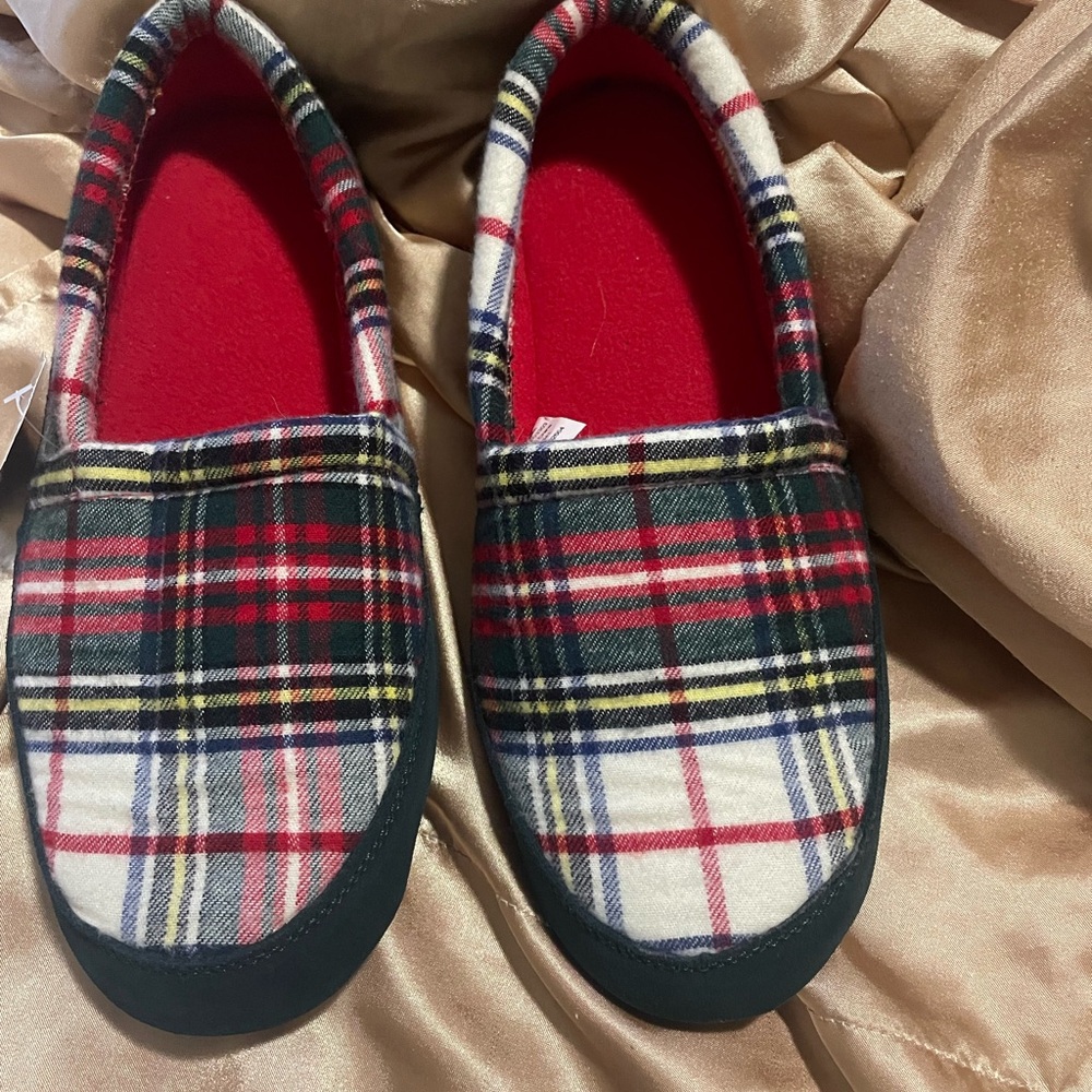 Plaid LL Bean Slippers